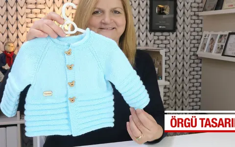 Bir yumakla robadan bebek hırkası