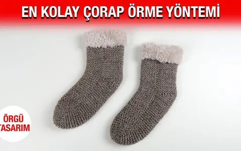 En kolay çorap örme yöntemi! İki şiş ile patik çorap nasıl yapılır?