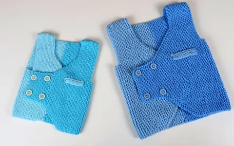 Enine örülen yapımı kolay bebek yeleği