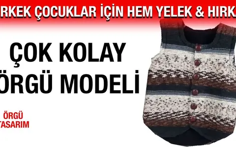 İster yelek ister hırka erkek çocuklar için akıllı desen