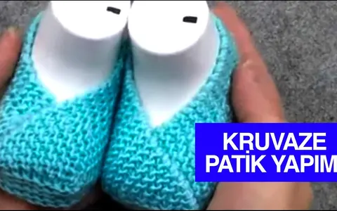 Örgü ile Bebekler İçin Kruvaze Patik Yapımı