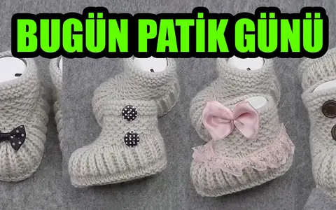 Örgü ile çok pratik yapılabilen bir patik