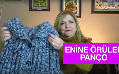 Örgü ile Enine Örülen Yetişkin Bayan Pançosu