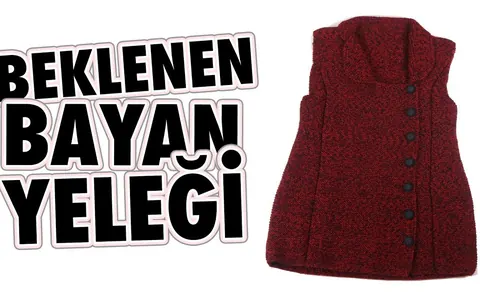 Örgü ile Yandan Düğmeli Bayan Yeleği Yapımı - Adım Adım Detaylı Anlatım