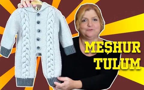 Örgüden Kapşonlu Tulum - Meşhur Örgü Modeli