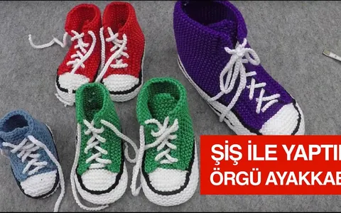 Örgüden Şiş İle Converse Patik Yapımı